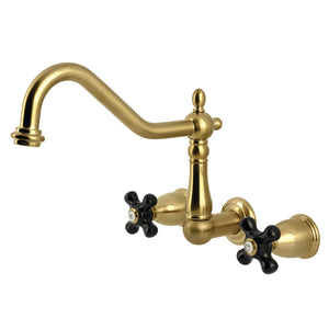 Duchess KS1287PKX Two-Handle Wall Mount Kitchen Faucet, Brushed Brass