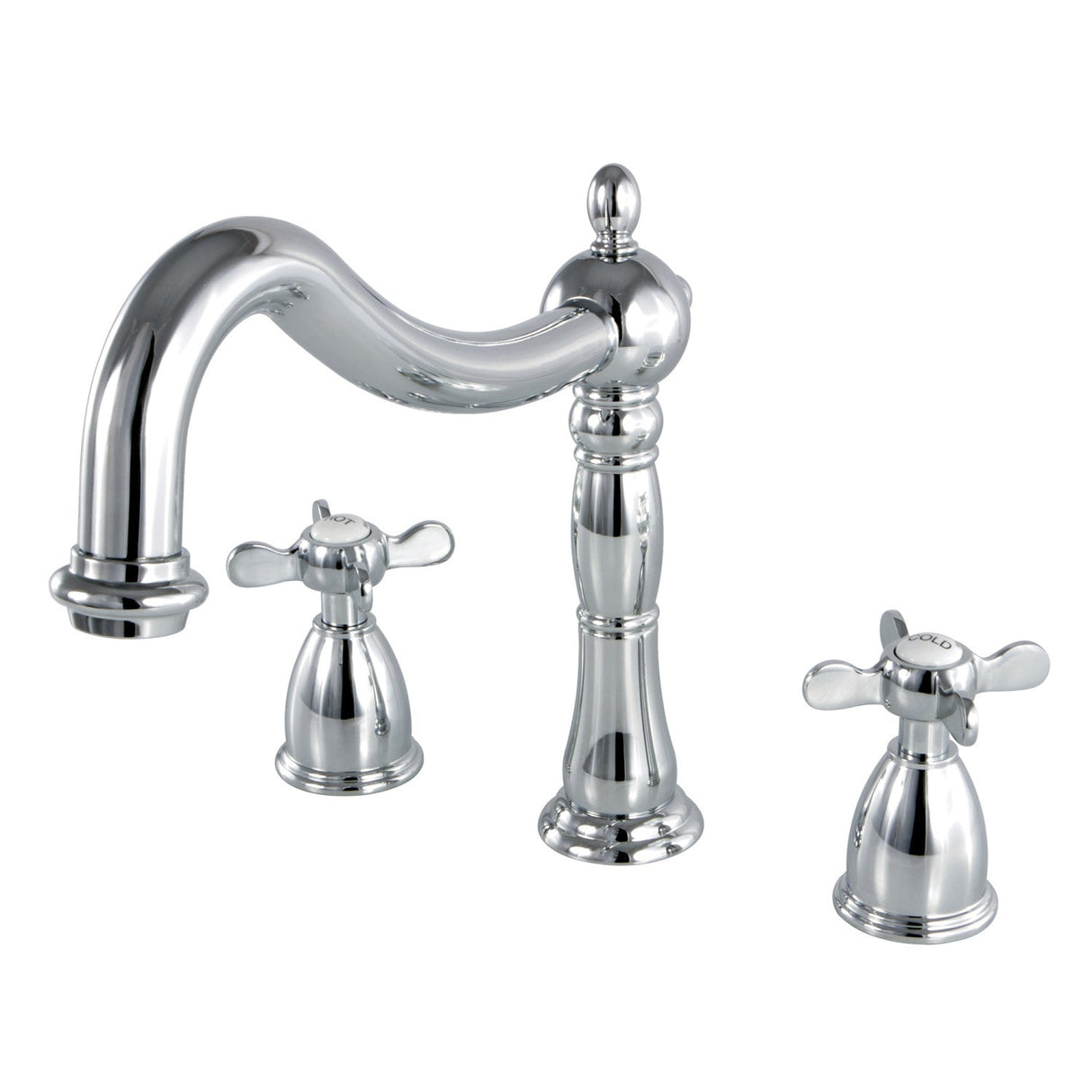 Essex KS1341BEX Two-Handle 3-Hole Deck Mount Roman Tub Faucet, Polished Chrome