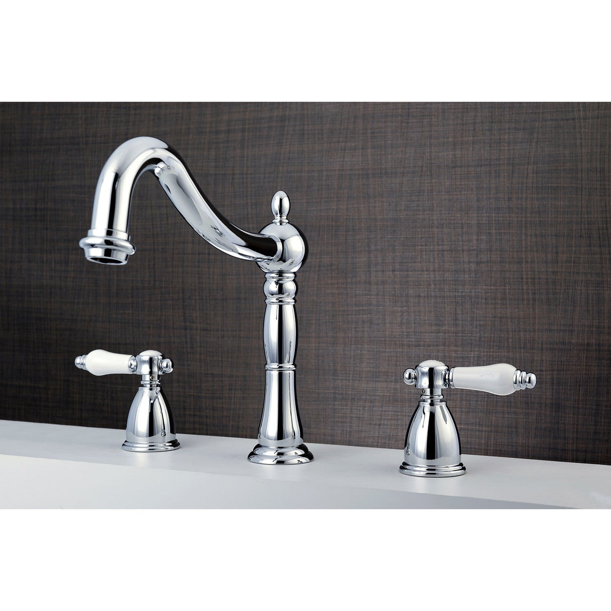 Bel-Air KS1341BPL Two-Handle 3-Hole Deck Mount Roman Tub Faucet, Polished Chrome
