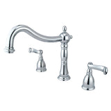 Heritage KS1341FL Two-Handle 3-Hole Deck Mount Roman Tub Faucet, Polished Chrome
