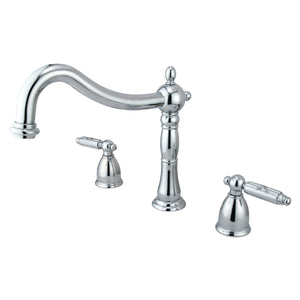 Georgian KS1341GL Two-Handle 3-Hole Deck Mount Roman Tub Faucet, Polished Chrome