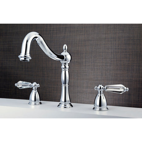 Wilshire KS1341WLL Two-Handle 3-Hole Deck Mount Roman Tub Faucet, Polished Chrome