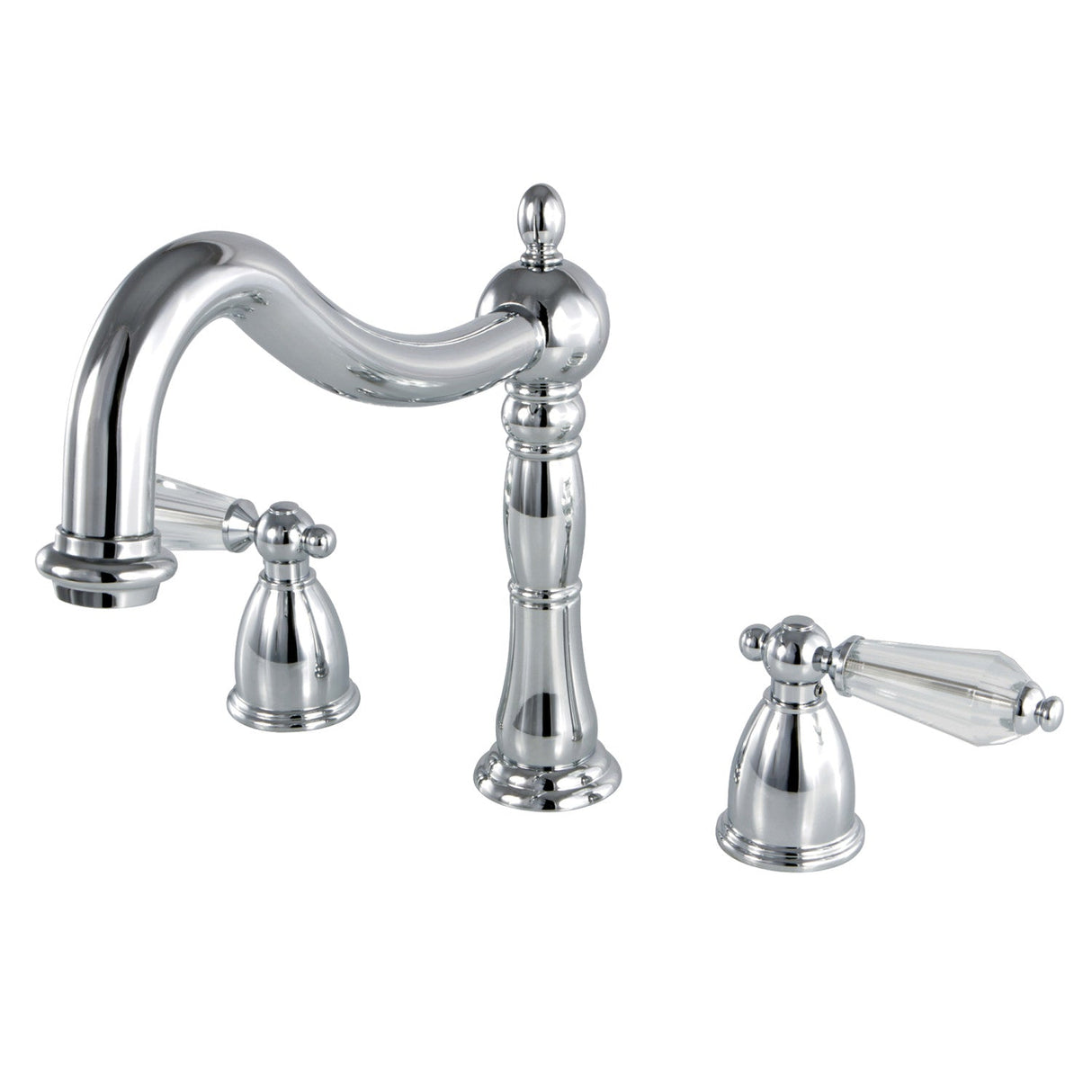 Wilshire KS1341WLL Two-Handle 3-Hole Deck Mount Roman Tub Faucet, Polished Chrome