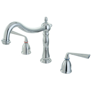 Silver Sage KS1341ZL Two-Handle 3-Hole Deck Mount Roman Tub Faucet, Polished Chrome