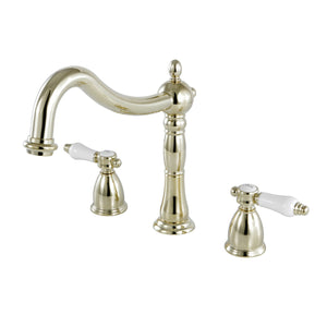 Bel-Air KS1342BPL Two-Handle 3-Hole Deck Mount Roman Tub Faucet, Polished Brass