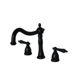 Heritage KS1345AL Two-Handle 3-Hole Deck Mount Roman Tub Faucet, Oil Rubbed Bronze