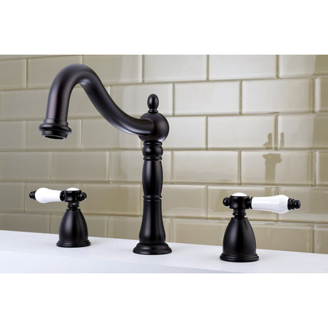 Bel-Air KS1345BPL Two-Handle 3-Hole Deck Mount Roman Tub Faucet, Oil Rubbed Bronze