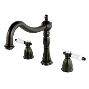 Bel-Air KS1345BPL Two-Handle 3-Hole Deck Mount Roman Tub Faucet, Oil Rubbed Bronze
