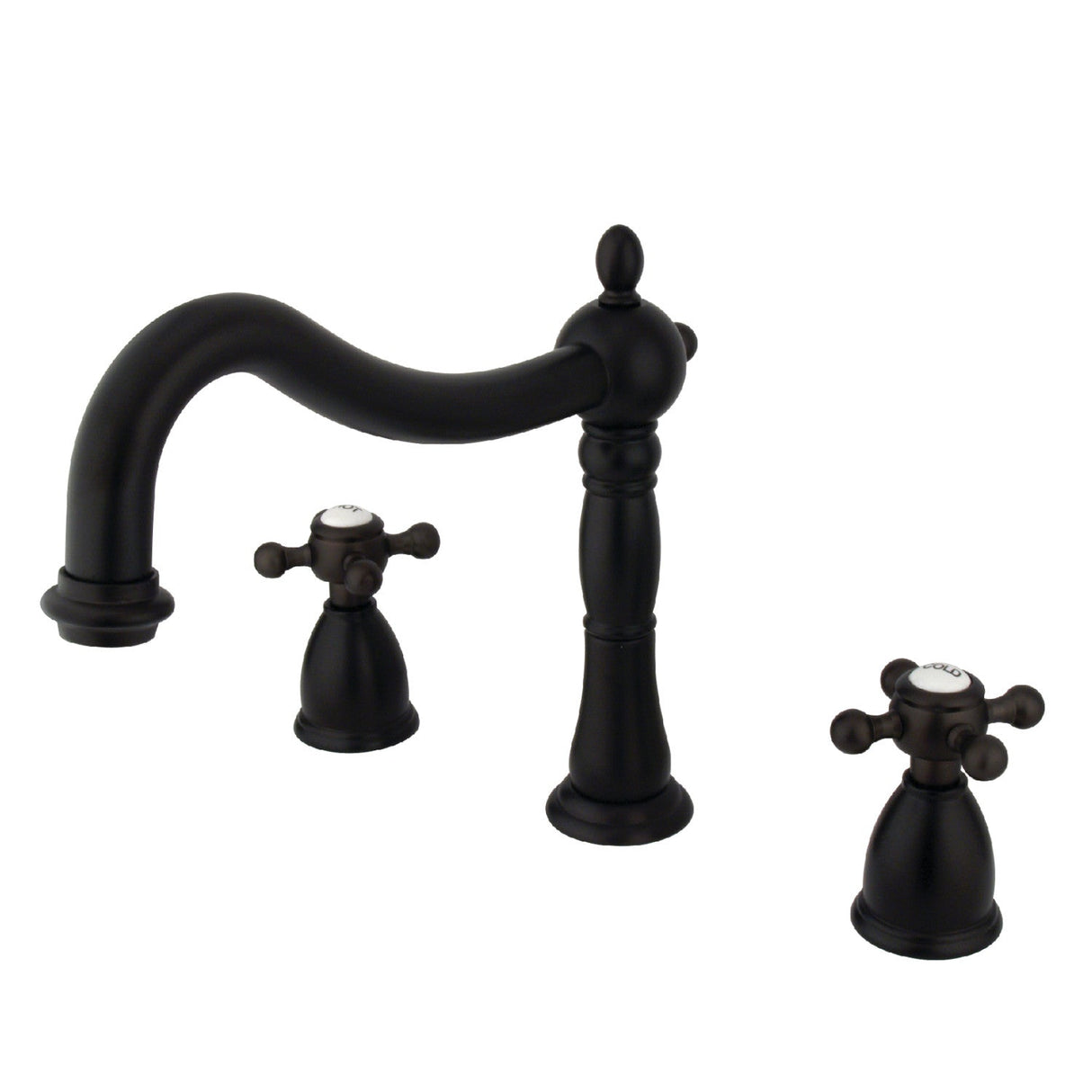 Metropolitan KS1345BX Two-Handle 3-Hole Deck Mount Roman Tub Faucet, Oil Rubbed Bronze