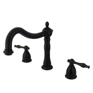 Naples KS1345NL Two-Handle 3-Hole Deck Mount Roman Tub Faucet, Oil Rubbed Bronze