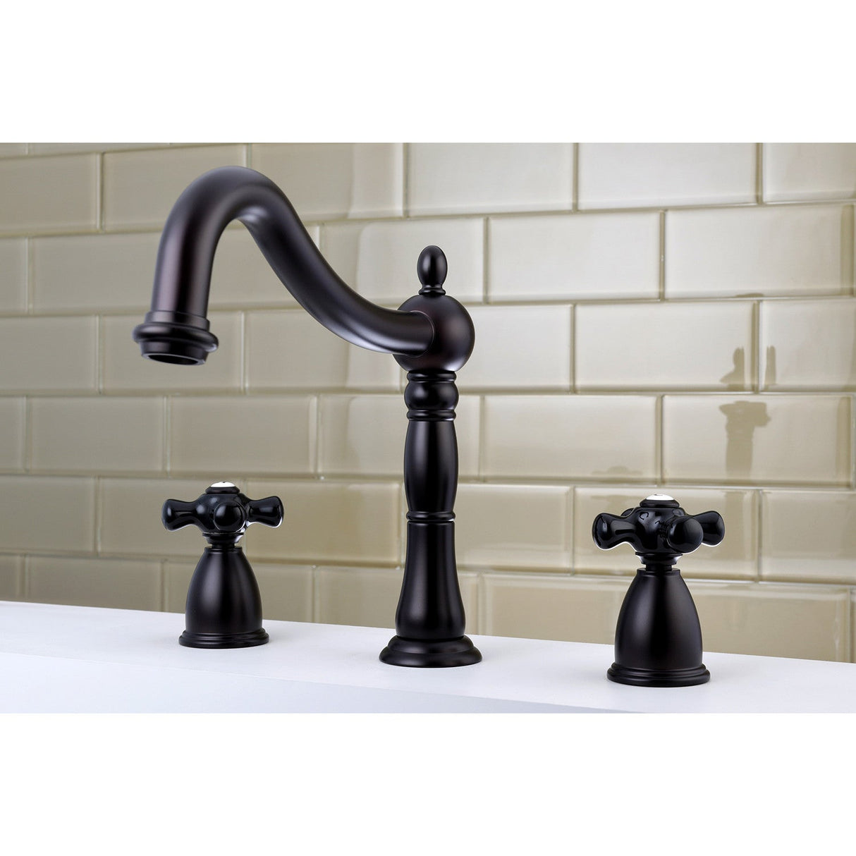 Duchess KS1345PKX Two-Handle 3-Hole Deck Mount Roman Tub Faucet, Oil Rubbed Bronze