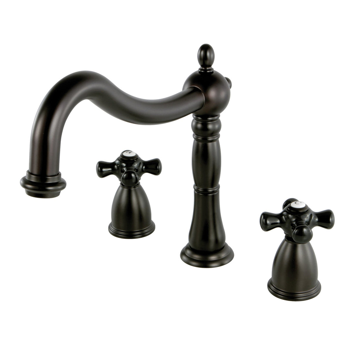 Duchess KS1345PKX Two-Handle 3-Hole Deck Mount Roman Tub Faucet, Oil Rubbed Bronze