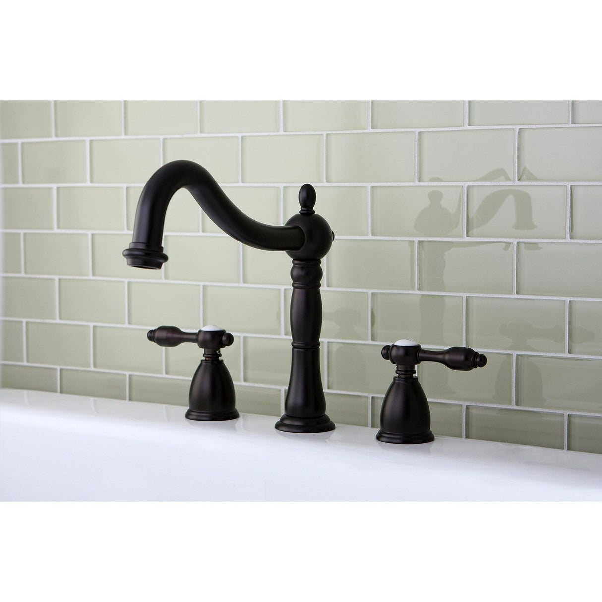 Tudor KS1345TAL Two-Handle 3-Hole Deck Mount Roman Tub Faucet, Oil Rubbed Bronze