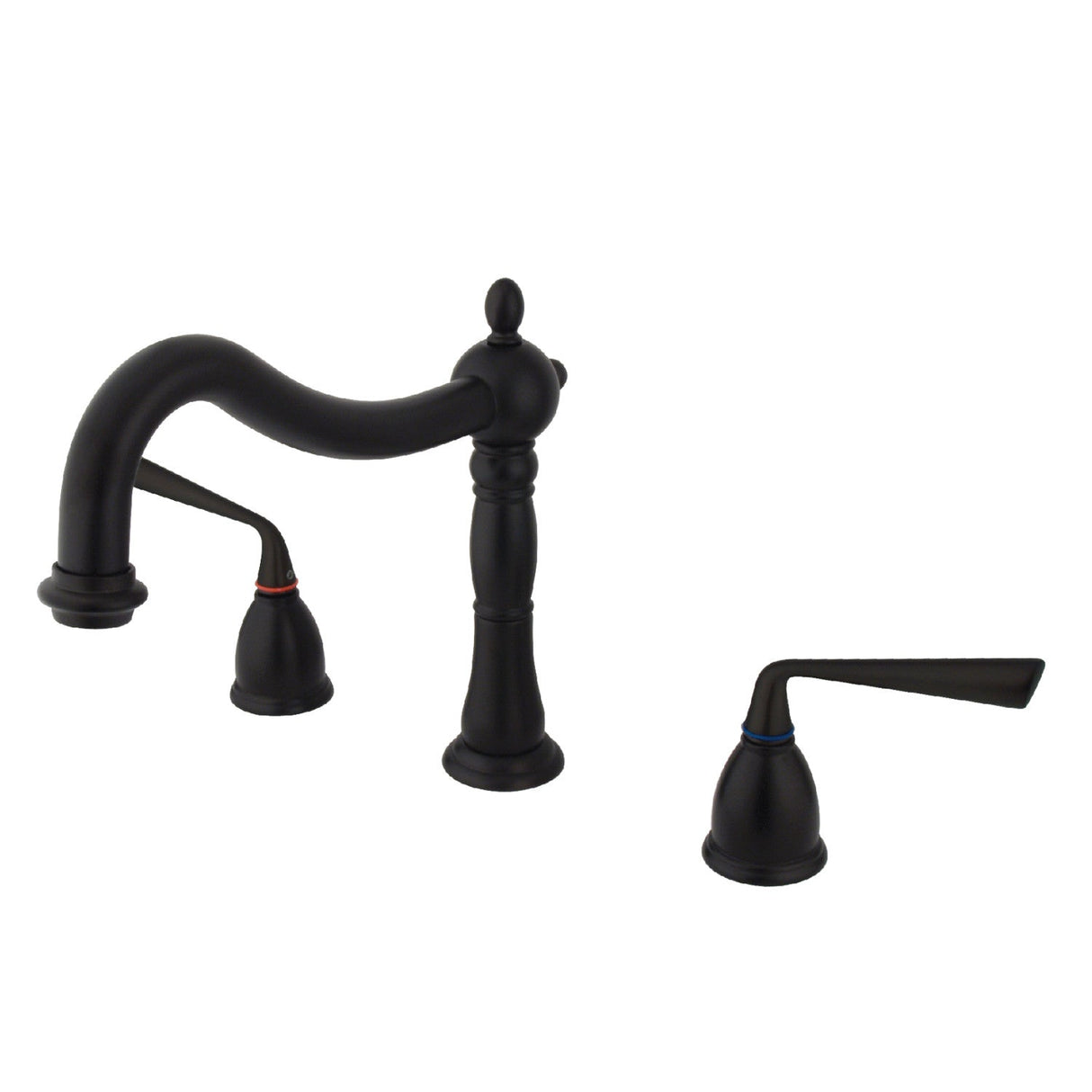 Silver Sage KS1345ZL Two-Handle 3-Hole Deck Mount Roman Tub Faucet, Oil Rubbed Bronze