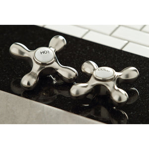 Heritage KS1348AX Two-Handle 3-Hole Deck Mount Roman Tub Faucet, Brushed Nickel