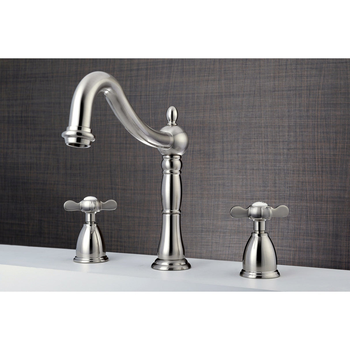Essex KS1348BEX Two-Handle 3-Hole Deck Mount Roman Tub Faucet, Brushed Nickel