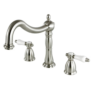 Bel-Air KS1348BPL Two-Handle 3-Hole Deck Mount Roman Tub Faucet, Brushed Nickel