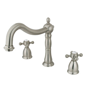 Metropolitan KS1348BX Two-Handle 3-Hole Deck Mount Roman Tub Faucet, Brushed Nickel