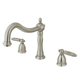 Georgian KS1348GL Two-Handle 3-Hole Deck Mount Roman Tub Faucet, Brushed Nickel