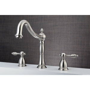 Tudor KS1348TAL Two-Handle 3-Hole Deck Mount Roman Tub Faucet, Brushed Nickel