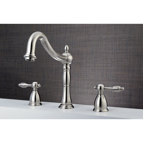 Tudor KS1348TAL Two-Handle 3-Hole Deck Mount Roman Tub Faucet, Brushed Nickel