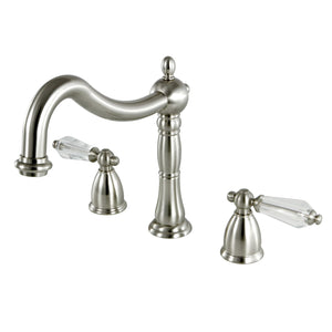Wilshire KS1348WLL Two-Handle 3-Hole Deck Mount Roman Tub Faucet, Brushed Nickel