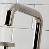 Webb KS1416RKX Two-Handle 3-Hole Deck Mount Widespread Bathroom Faucet with Knurled Handle and Push Pop-Up Drain, Polished Nickel