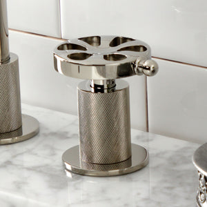 Belknap KS1416RX Two-Handle 3-Hole Deck Mount Widespread Bathroom Faucet with Push Pop-Up, Polished Nickel