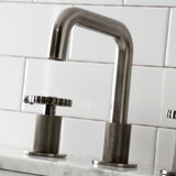 Fuller KS141BSSCG Two-Handle 3-Hole Deck Mount Widespread Bathroom Faucet with Push Pop-Up, Black Stainless