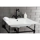 Heritage KS1430AL Two-Handle 1-or-3 Hole Deck Mount Bathroom Faucet with Brass Pop-Up, Matte Black