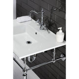 Heritage KS1431AL Two-Handle 1-or-3 Hole Deck Mount Bathroom Faucet with Brass Pop-Up, Polished Chrome