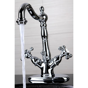 Vintage KS1431BX Two-Handle 1-or-3 Hole Deck Mount Bathroom Faucet with Brass Pop-Up, Polished Chrome