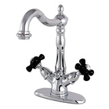 Duchess KS1431PKX Two-Handle 1-or-3 Hole Deck Mount Bathroom Faucet with Brass Pop-Up, Polished Chrome