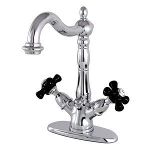 Duchess KS1431PKX Two-Handle 1-or-3 Hole Deck Mount Bathroom Faucet with Brass Pop-Up, Polished Chrome
