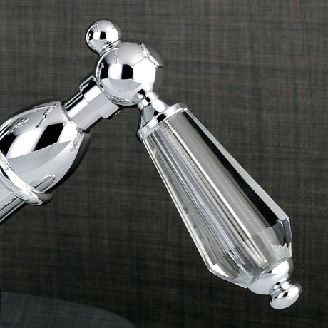 Wilshire KS1431WLL Two-Handle 1-or-3 Hole Deck Mount Bathroom Faucet with Brass Pop-Up, Polished Chrome