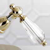 Wilshire KS1432WLL Two-Handle 1-or-3 Hole Deck Mount Bathroom Faucet with Brass Pop-Up, Polished Brass