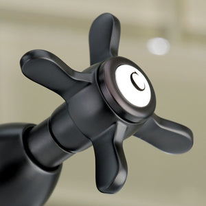 Essex KS1435BEX Two-Handle 1-or-3 Hole Deck Mount Bathroom Faucet with Brass Pop-Up, Oil Rubbed Bronze