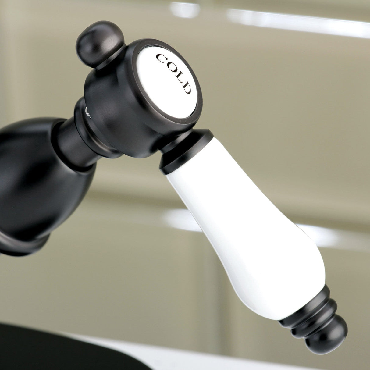 Bel-Air KS1435BPL Two-Handle 1-or-3 Hole Deck Mount Bathroom Faucet with Brass Pop-Up, Oil Rubbed Bronze