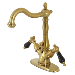 Duchess KS1437PKL Two-Handle 1-or-3 Hole Deck Mount Bathroom Faucet with Brass Pop-Up, Brushed Brass