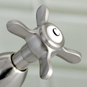 Essex KS1438BEX Two-Handle 1-or-3 Hole Deck Mount Bathroom Faucet with Brass Pop-Up, Brushed Nickel