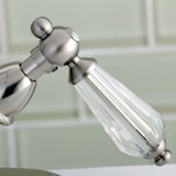 Wilshire KS1438WLL Two-Handle 1-or-3 Hole Deck Mount Bathroom Faucet with Brass Pop-Up, Brushed Nickel