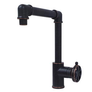 Belknap KS144RXNB Single-Handle 1-Hole Deck Mount Bathroom Faucet with Push Pop-Up, Naples Bronze