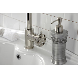 Belknap KS144RXPN Single-Handle 1-Hole Deck Mount Bathroom Faucet with Push Pop-Up, Polished Nickel