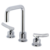 Hallerbos KS1451TKL Two-Handle 3-Hole Deck Mount Widespread Bathroom Faucet with Push Pop-Up, Polished Chrome