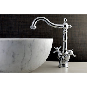 Essex KS1491BEX Two-Handle 1-or-3 Hole Deck Mount Vessel Faucet, Polished Chrome