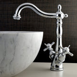 Essex KS1491BEX Two-Handle 1-or-3 Hole Deck Mount Vessel Faucet, Polished Chrome