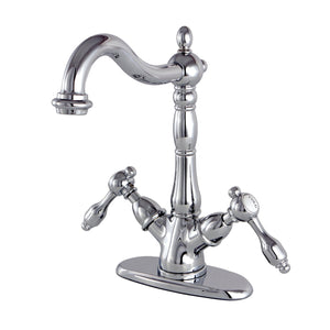 Tudor KS1491TAL Two-Handle 1-or-3 Hole Deck Mount Vessel Faucet, Polished Chrome
