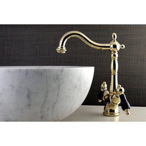 Duchess KS1492PKL Two-Handle 1-or-3 Hole Deck Mount Vessel Faucet, Polished Brass