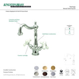 Heritage KS1493PX Two-Handle 1-or-3 Hole Deck Mount Vessel Faucet, Antique Brass