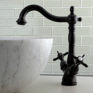 Essex KS1495BEX Two-Handle 1-or-3 Hole Deck Mount Vessel Faucet, Oil Rubbed Bronze